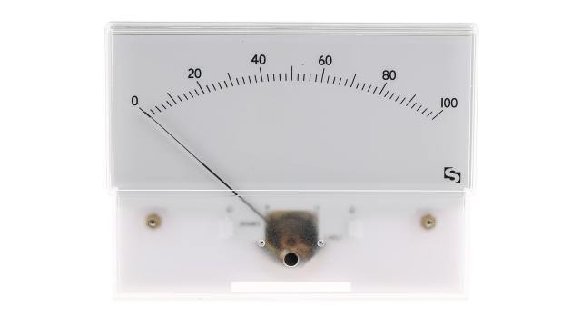 Sifam Tinsley 19 Analogue Panel Ammeter 25 A DC, 55.5 mm x 121 mm, ±1.5 % Moving Coil | IS 11019