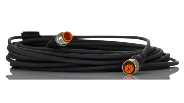 Lumberg Automation Male 4 way Straight to Female 4 way Straight Sensor Actuator Cable | 29620 RST 4-RKT 4-225/10 M