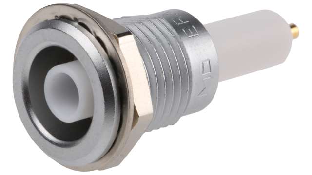 LEMO 1S Series Panel Mount Female Circular Coaxial, Straight Body Solder | ERA.1S.405.CTL