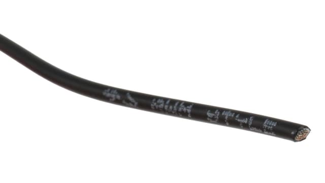 TE Connectivity FlexLite Series Black 1 mm² Equipment Wire, 17 AWG, 19/0.25 mm, 100m, Polyolefin Insulation, | FLT0111-1.00-0