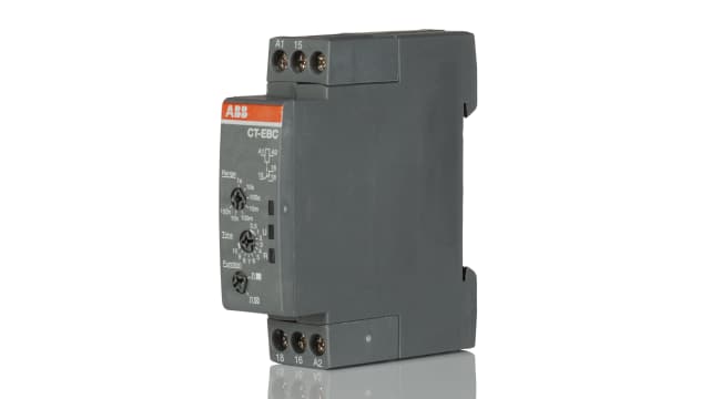 ABB CT-C Series DIN Rail, Snap-On Timer Relay, 110 → 130V ac, 1-Contact, 0.1 - 10s, 1-Function, SPDT | 1SVR508150R0000