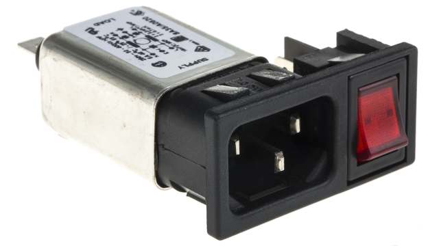 Bulgin 6A, 250 V ac Male Snap-In IEC Filter 1 Pole BZM27/A0620/55B 1 Fuse | BZM27/A0620/55B