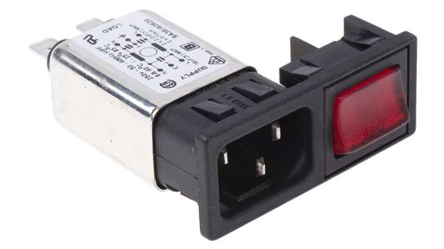 Bulgin 6A, 250 V ac Male Snap-In IEC Filter 2 Pole BZM27/A0620/59B None Fuse | BZM27/A0620/59B