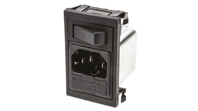 Bulgin 6A, 250 V ac Male Snap-In IEC Filter BZV01/A0620/01 | BZV01/A0620/01