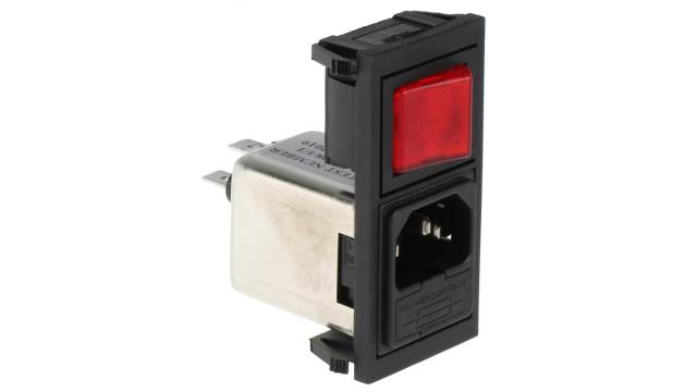 Bulgin 6A, 250 V ac Male Snap-In IEC Filter 1 Pole BZV01/A0620/11 1 Fuse | BZV01/A0620/11