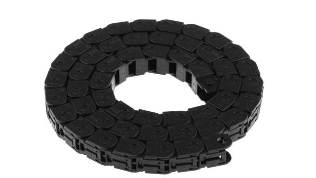Igus e-chain Black, W16.5 mm x D15 mm, L1 m, 38 mm Min. Bend Radius, Igumid G | 07.10.038.0