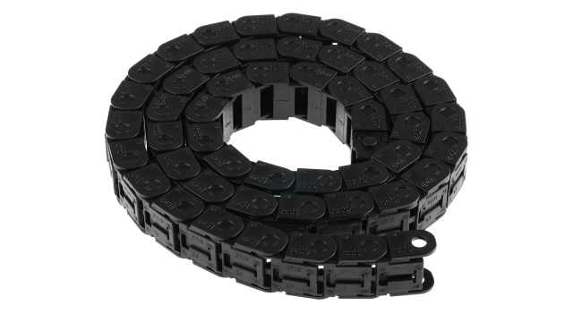 Igus e-chain Black, W22.5 mm x D15 mm, L1 m, 38 mm Min. Bend Radius, Igumid G | 07.16.038.0