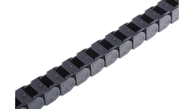 Igus e-chain Black, W24.2 mm x D19.3 mm, L1 m, 38 mm Min. Bend Radius, Igumid G | 09.16.038.0