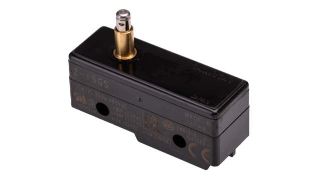 Omron Z Series Spring Plunger Limit Switch, NO/NC, IP00, SPDT, Thermosetting Resin Housing, 500V ac ac Max, 15A Max | Z-15GS