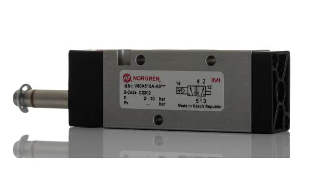 Norgren 5/2 Pneumatic Solenoid Valve - Solenoid/Air G 1/8 V60 Series | V60A513A-A3000