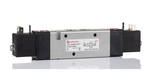 Norgren 5/2 Pneumatic Solenoid Valve - Solenoid/Solenoid G 1/4 V61 Series | V61B511A-A313J