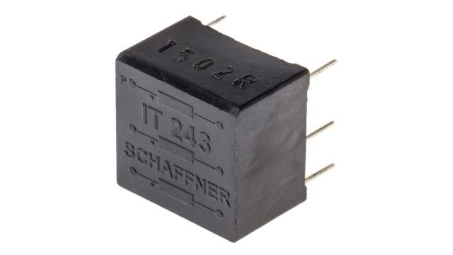 Schaffner Through Hole Pulse Transformer 1:1:1 Turns Ratio, 2.5 mH Prim. Inductance, 0.8Ω Prim. Resistance | IT243