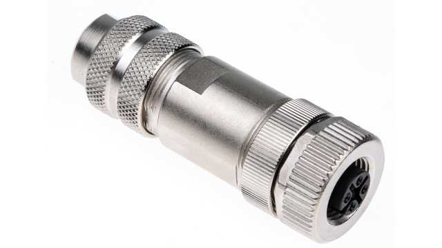 binder Circular Connector, 4 Contacts, Cable, M12 Connector, Plug, Female, IP67, 713 Series | 99 1430 812 04