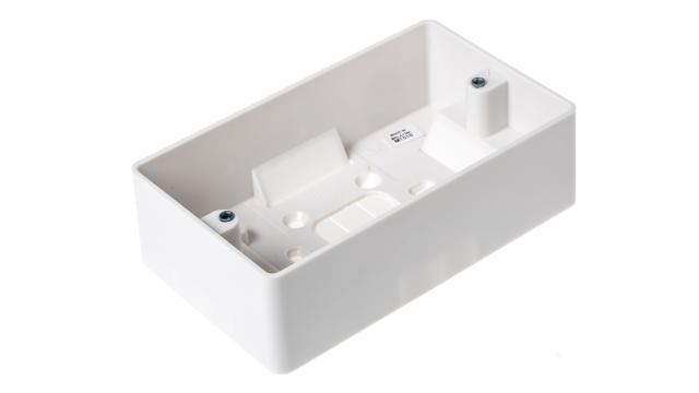MK Electric Logic Plus White Gloss Back Box, BS, IP20, 2 Gangs 87 mm 87 mm 40 mm | K2172 WHI