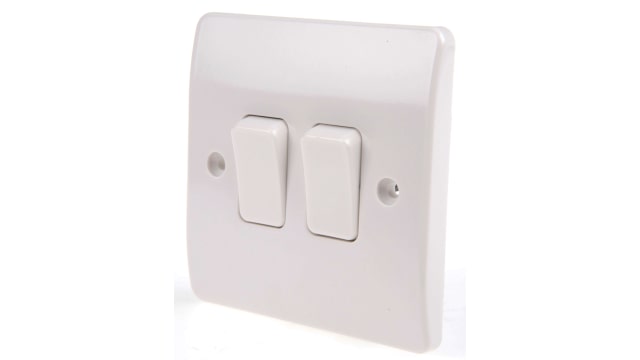 MK Electric White, 2 Way, 2 Gang, Logic Plus | K4872 WHI