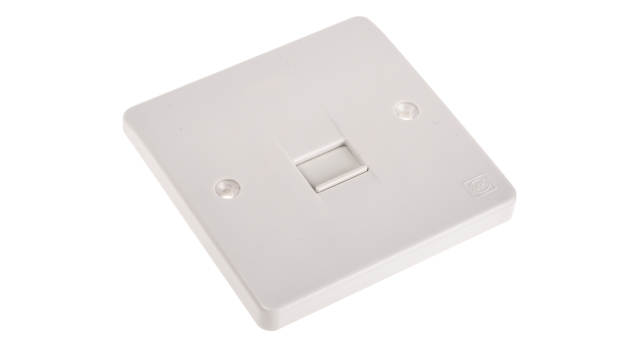 MK Electric White Telephone Socket 6 | K422 WHI