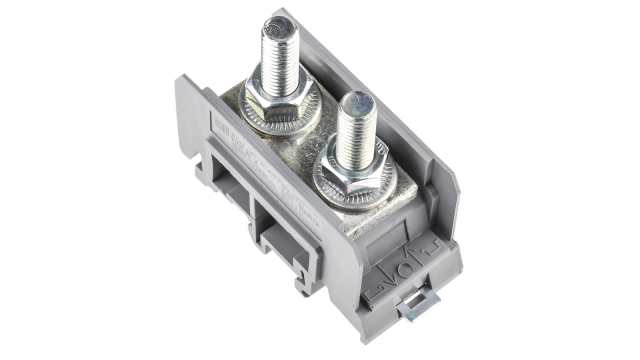 Entrelec 1SNA115143R1200 SNA Series Feed Through Terminal Block Grey, 50 mm², 1-Level, Bolt | 1SNA115143R1200