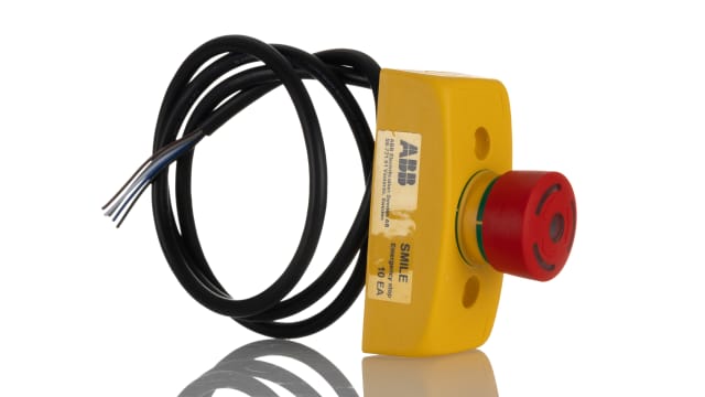 ABB Smile Series Twist Release Emergency Stop Push Button, Panel Mount, 32mm Cutout, 2NC | 2TLA030051R0400 Smile 10 EA