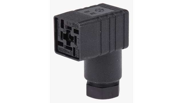 Hirschmann GDSN 2P+E DIN 43650 C, Female Solenoid Valve Connector, 250 V ac/dc Voltage | 935980228 RS GDSN 207 schwarz