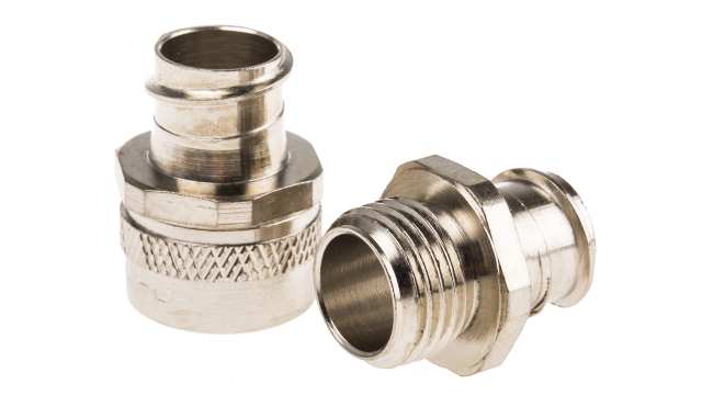 Adaptaflex Conduit Nickel, Conduit Fitting, 16 mm Nominal Size, M16, Brass, Silver IP40  rating | 7TCA296010R0043  S16/M16/A