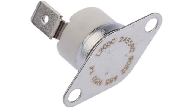 Honeywell Bi-Metallic Thermostat, Opens at +200°C, Closes at +160°C, +260°C Max, NC, Automatic Reset, Bracket Mount | 2455RC-90820465