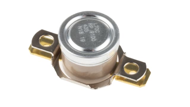 Honeywell Bi-Metallic Thermostat, Opens at +70°C, Closes at +55°C, +186°C Max, NC, Automatic Reset | 2455RP-91000435