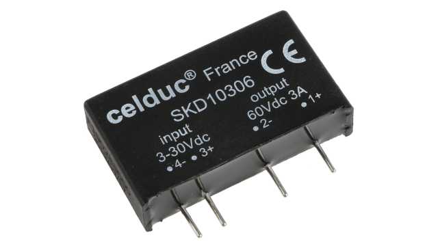 Celduc SK Series Solid State Relay, 3 A Load, PCB Mount, 60 V dc Load, 30 V dc Control | SKD10306