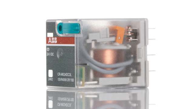 ABB CR-M Series Interface Relay, DIN Rail Mount, 24V dc Coil, 3CO (SPDT), 10A Load | 1SVR405612R1100 CR-M024DC3L