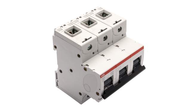 ABB High Performance S800C Miniature Circuit Breaker, 3-Pole, 100 A, Type C, 690 V ac AC, 375 V DC, 25 kA Breaking | 2CCG001233R0001