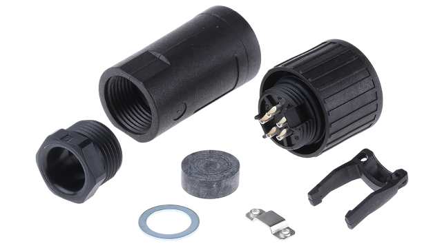 Hirschmann, CM, Copper Straight 5 Way Cable MIL Spec Circular Connector Female, Female Contacts,Shell Size 14, Screw | 932841100 CM 06 EA 14S-5 S