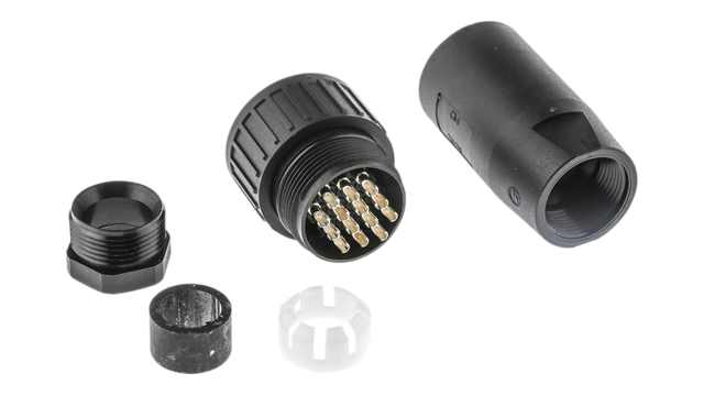 Hirschmann, CM, Copper Straight 14 Way Cable MIL Spec Circular Connector Female, Female Contacts,Shell Size 20, Screw | 933067100 CM 06 EA 20-27 S