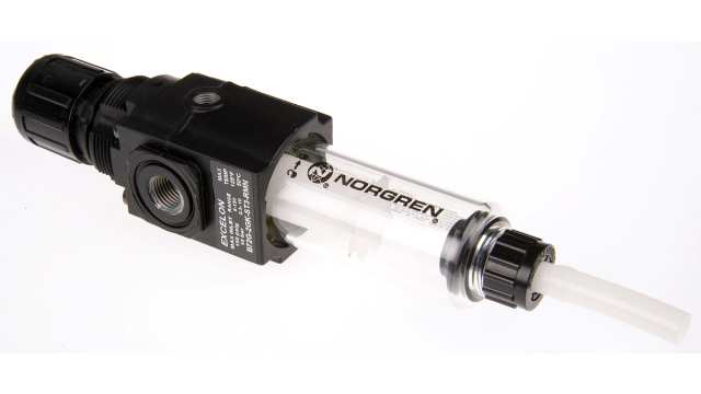 Norgren B72G Filter Regulator, 40 μm, 1/4 in G, Semi Automatic, 10 bar | B72G-2GK-ST3-RMN
