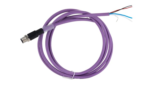 Phoenix Contact Control Cable, 5 Cores, 2 x 0.25 mm² 24 AWG, Screened, 2 m, Red Polyethylene Sheath | 1507421