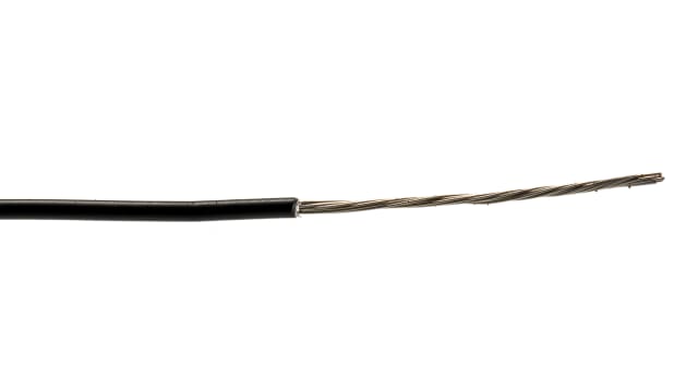 TE Connectivity Black 0.75 mm² Harsh Environment Wire, 0.23 mm, 100m, Polymer Insulation, 100G0111-0.75-0 | 100G0111-0.75-0