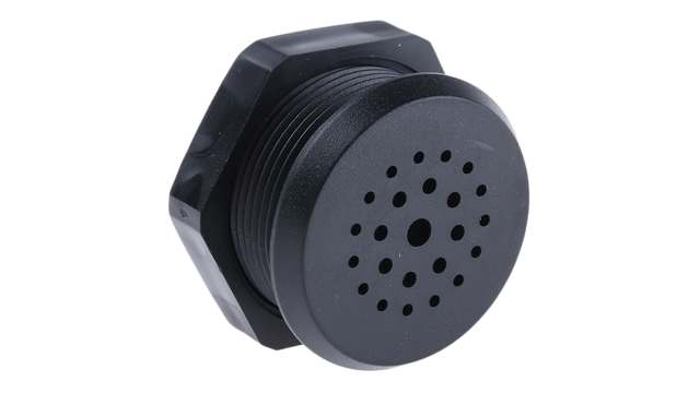 Sonitron 98 dB Panel Mount Continuous Internal 26 mm Piezo Buzzer Component 0.7 V dc Min 15 V dc Max | SC0715BL BLACK