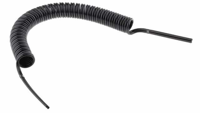 SMC, Polyurethane Black 1.5 m Recoil Hose, 60 °C | TCU0425B-2