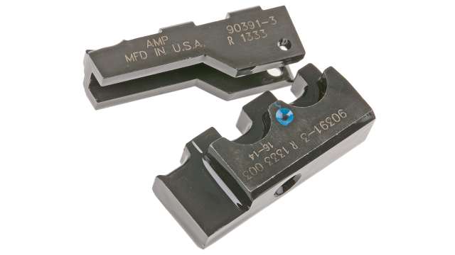TE Connectivity, Tetra-Crimp Crimp Die Set, Coaxial Type Crimp Die Black | 90391-3