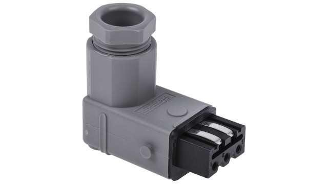 Hirschmann, ST Cable Mount Right Angle Industrial Power Plug, Socket, Rated At 16A, 250 V, 400 V | 932413106 STAKWI 3