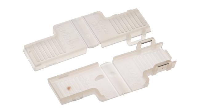 TE Connectivity, FASTON .250 Polyamide 66 Crimp Terminal Housing, 6.35 mm Tab Size, Natural | 180984