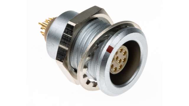 LEMO Circular Connector, 10 Contacts, Panel Mount, 14 mm Connector, Socket, Female, IP50, 1B Series | EGG.1B.310.CLL