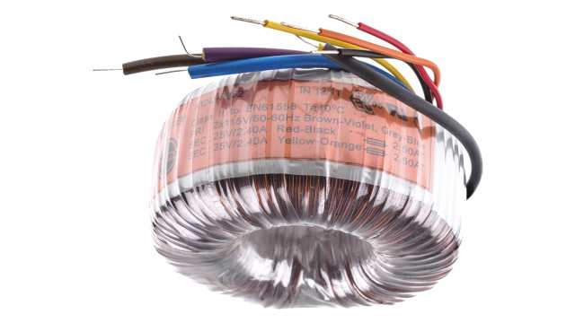 Nuvotem Talema 230 V ac 2 x 25 V ac Toroidal Transformer 2 Output 120 VA, RoHS | 91243-P2S2