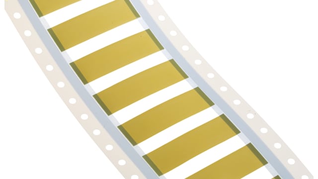 TE Connectivity Yellow White Print Heat Shrink Labels, 50 mm Width, 250 Per Pack Qty, 50 mm | TMS-SCE-3/8-2.0-4