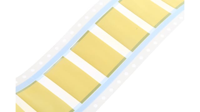 TE Connectivity Yellow White Print Heat Shrink Labels, 50 mm Width, 50 mm | TMS-SCE-3/4-2.0-4