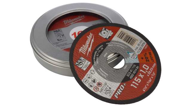 Milwaukee CUT.W, 115 mm x 1 mm Thick, 10 Grit 10 Per Pack | 4932478997