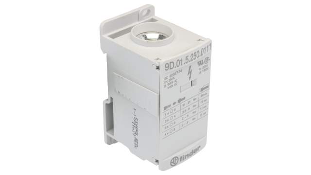 Finder Non-Fused Terminal Block, 12 Way, 1500 V ac/dc, 100kA, White | 9D.01.5.250.0111
