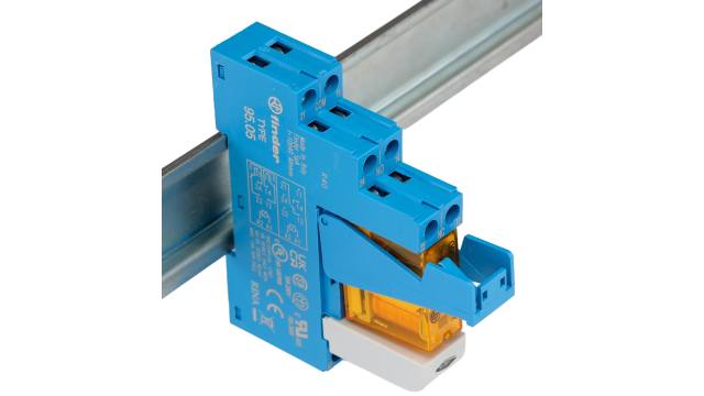 Finder 48 Series Interface Relay Module, DIN Rail Mount, 110V Coil, SPDT, 1-Pole, 16A Load | 48.61.8.110.1060SPA