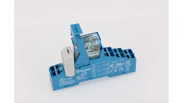 Finder 48 Series Electromechanical Interface Relay, DIN Rail Mount, 24V Coil, SPDT, 1-Pole, 16A Load | 48.P6.7.024.1050SPA