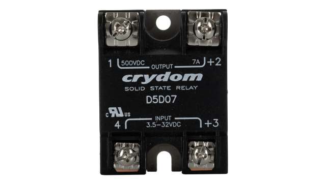 Sensata Crydom 1-DC Series Solid State Relay, 7 A Load, Surface Mount, 500 V Load, 32 V Control | D5D07