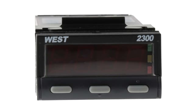 West Instruments N2300 PID Temperature Controller, 49 x 25mm, 2 Output Relay, 12 → 30 V dc, 24 V ac Supply | N2300Y1213