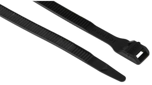 Legrand Cable Tie, Cable Tie, 180 mm x 6 mm, Black Polyamide 12 | 0 319 25